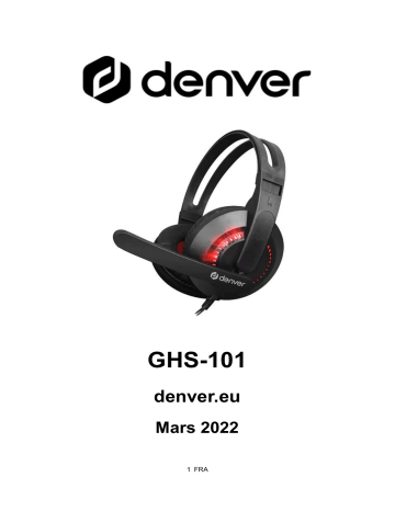 Denver GHS-101 Gaming Headset Manuel utilisateur | Fixfr