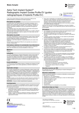 Dentsply Sirona ATIS EV Radiographic Implant Guides Profile ǀ FR ǀ 2020-02 Mode d'emploi