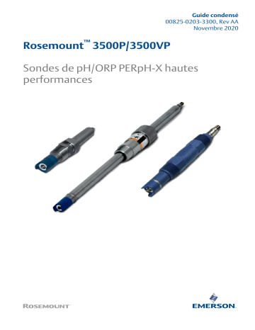 Rosemount 3500P/3500VP Sondes de pH/ORP PERpH-X hautes performances Mode d'emploi | Fixfr