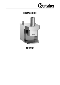 Bartscher 120599 Sausage slicer DRM3500E Mode d'emploi