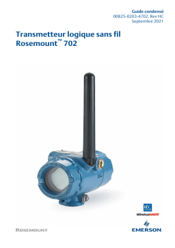 Rosemount Transmetteur logique sans fil 702 Mode d'emploi
