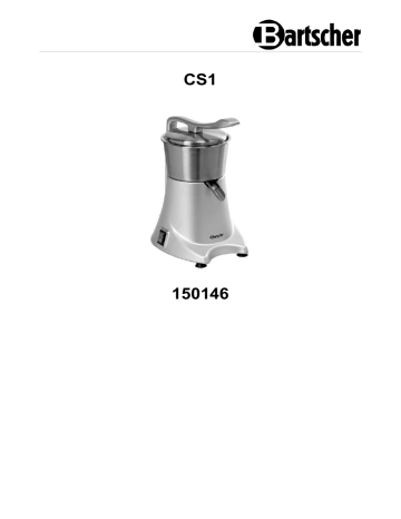 Bartscher 150146 Citrus Press CS1, electric Mode d'emploi | Fixfr