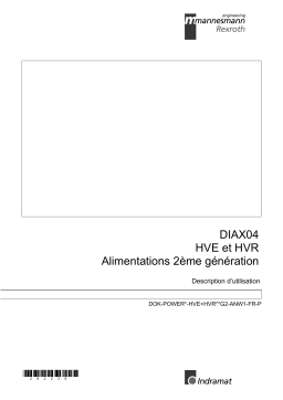 Bosch Rexroth R911282236 DIAX04 HVE et HVR Alimentations 2ème génération Manuel utilisateur