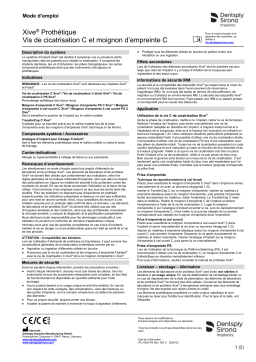 Dentsply Sirona Xive Prosthetics Gingiva Former C and Transfer Coping C ǀ FR ǀ 2020-02 Mode d'emploi