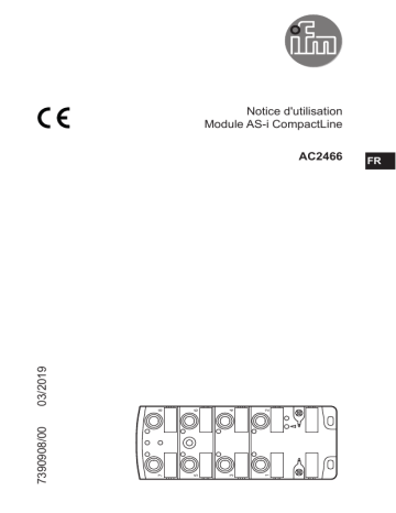 IFM AC2466 AS-Interface CompactLine module Mode d'emploi | Fixfr