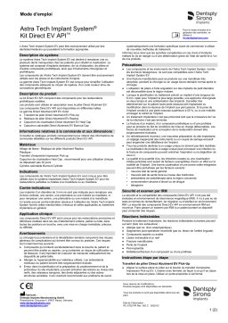 Dentsply Sirona ATIS EV Direct API ǀ FR ǀ 2020-03 Mode d'emploi