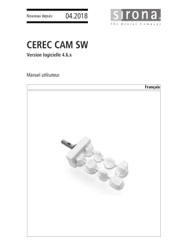 Dentsply Sirona CEREC CAM SW 4.6.x Mode d'emploi