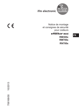 IFM RM7004 Absolute multiturn encoder Guide d'installation