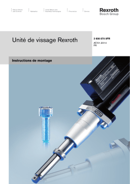 Bosch Rexroth 36088700FR Unité de vissage Manuel utilisateur