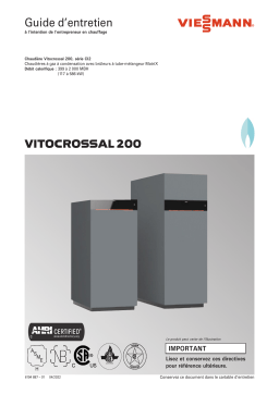 Viessmann Main Boiler Documentation Vitocrossal 200, CI2 Mode d'emploi