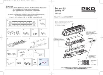 PIKO 40680 N BR998 Trailer DB IV Manuel utilisateur | Fixfr