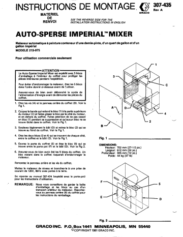 Graco 307435A AUTO-SPERSE IMPERIAL MIXER Manuel du propriétaire | Fixfr