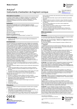 Dentsply Sirona Ankylos Taper Fragment Extraction Instruments ǀ FR ǀ 2021-01 Mode d'emploi