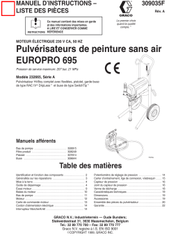 Graco 309035A EUROPRO 695 Manuel du propriétaire