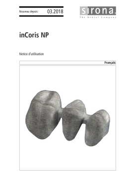 Dentsply Sirona inCoris NP Mode d'emploi