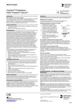 Dentsply Sirona Friadent Prosthetics Friadent Cercon Abutment ǀ FR ǀ 2019-02 Mode d'emploi