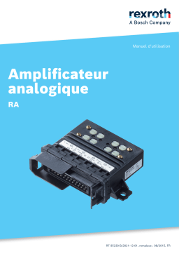 Bosch Rexroth RF95230-B Amplificateur analogique RA Manuel utilisateur
