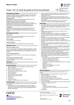 Dentsply Sirona Drill 1 Ø 1.9 Guide Drill Precision Drill ǀ FR ǀ 2021-05 Mode d'emploi