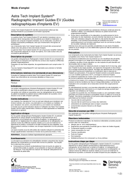 Dentsply Sirona ATIS EV Radiographic Implant Guides ǀ FR ǀ 2020-03 Mode d'emploi