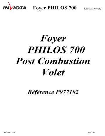 Invicta 700 Philos Flue-valve spécification | Fixfr