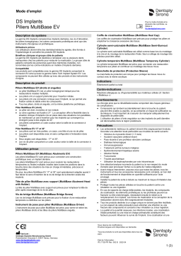 Dentsply Sirona MultiBase Abutments EV ǀ FR ǀ 2022-04 Mode d'emploi