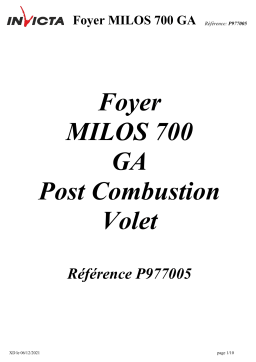 Invicta 700 Milos GA Flue-valve spécification