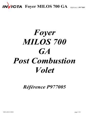 Invicta 700 Milos GA Flue-valve spécification | Fixfr