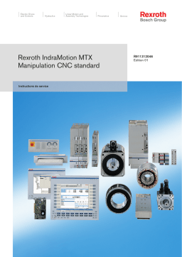 Bosch Rexroth R911312046 IndraMotion MTX Manuel utilisateur