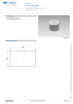 Baumer FTDF 050U234 Reflector Fiche technique