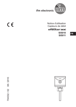 IFM SI5011 Flow monitor Mode d'emploi