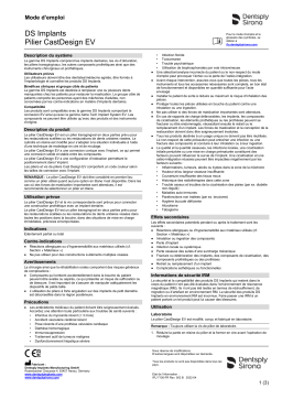 Dentsply Sirona CastDesign EV ǀ FR ǀ 2022-04 Mode d'emploi