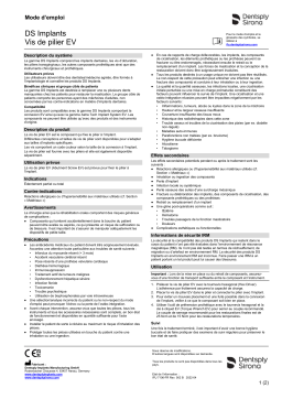 Dentsply Sirona Abutment Screw EV ǀ FR ǀ 2022-04 Mode d'emploi