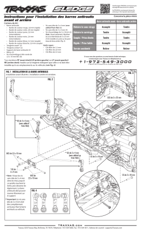 Traxxas sledge Mode d'emploi | Fixfr