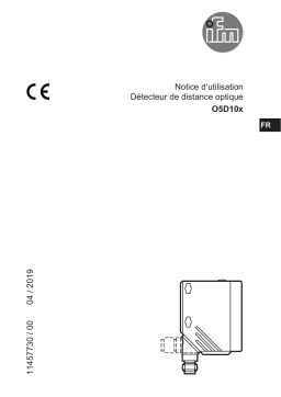 IFM O5D100 Photoelectric distance sensor Mode d'emploi