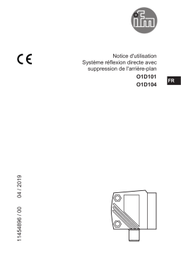 IFM O1D104 Photoelectric distance sensor Mode d'emploi