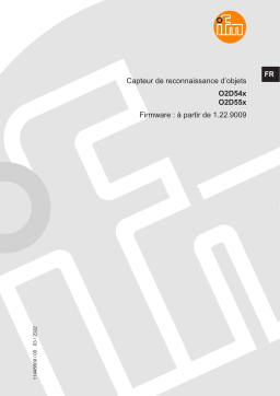 IFM O2D554 Object recognition sensor Mode d'emploi