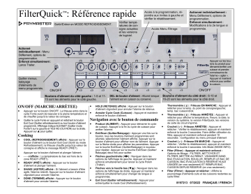 Frymaster FilterQuick Guide de référence | Fixfr