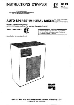 Graco 307474B AUTO-SPERSE IMPERIAL MIXER Manuel du propriétaire