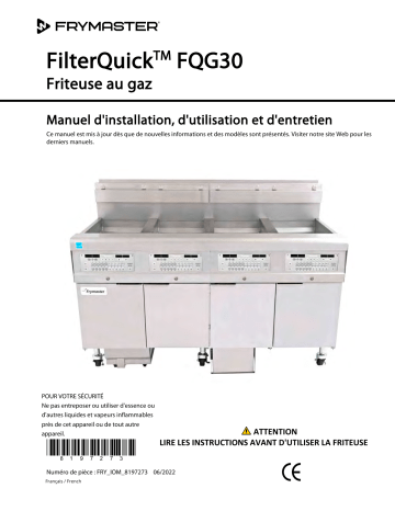Frymaster FilterQuick Gas Mode d'emploi | Fixfr