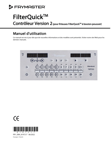 Frymaster FilterQuick Controller Mode d'emploi | Fixfr