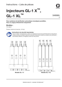 Graco 3A8986L, Injecteurs GL-1X et GL-1 XL Manuel du propriétaire