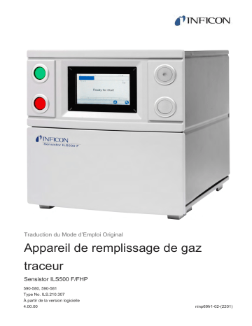 INFICON Sensistor ILS500 F - Filler Version Mode d'emploi | Fixfr