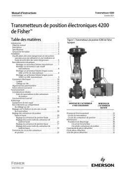 Fisher Transmetteurs de position électroniques 4200 de ( 4200 Electronic Position Manuel utilisateur