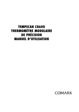 Comark C8600 Tempscan Modular Precision Thermometer Manuel utilisateur