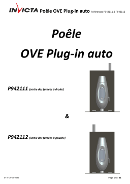 Invicta Ove Plug-IN AUTO Right - Pellet Stove spécification