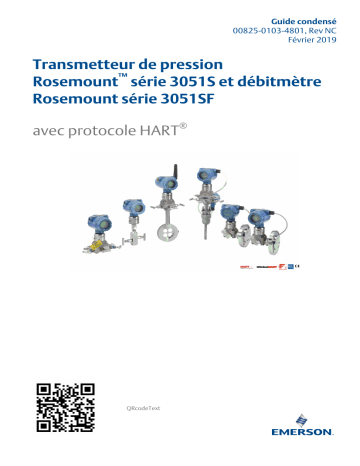 Rosemount Transmetteur de pression série 3051S et débitmètre série 3051SF Mode d'emploi | Fixfr