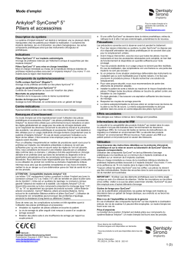 Dentsply Sirona Ankylos SynCone 5° Abutments Caps Accessories ǀ CA ǀ FR ǀ 2021-01 Mode d'emploi