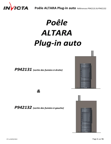 Altara Plug-IN AUTO Right - | Invicta Altara Plug-IN AUTO Left - Pellet Stove spécification | Fixfr