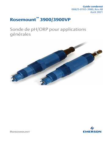Rosemount 3900/3900VP Sonde de pH/ORP pour Mode d'emploi | Fixfr