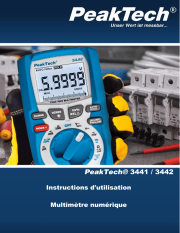 P 3442 | PeakTech P 3441 TrueRMS digital multimeter Manuel du propriétaire | Fixfr